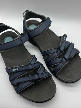 Teva Tirra Hiking Sport Sandals Women Size 9.0 M Blue Gray Gorpcore Granola